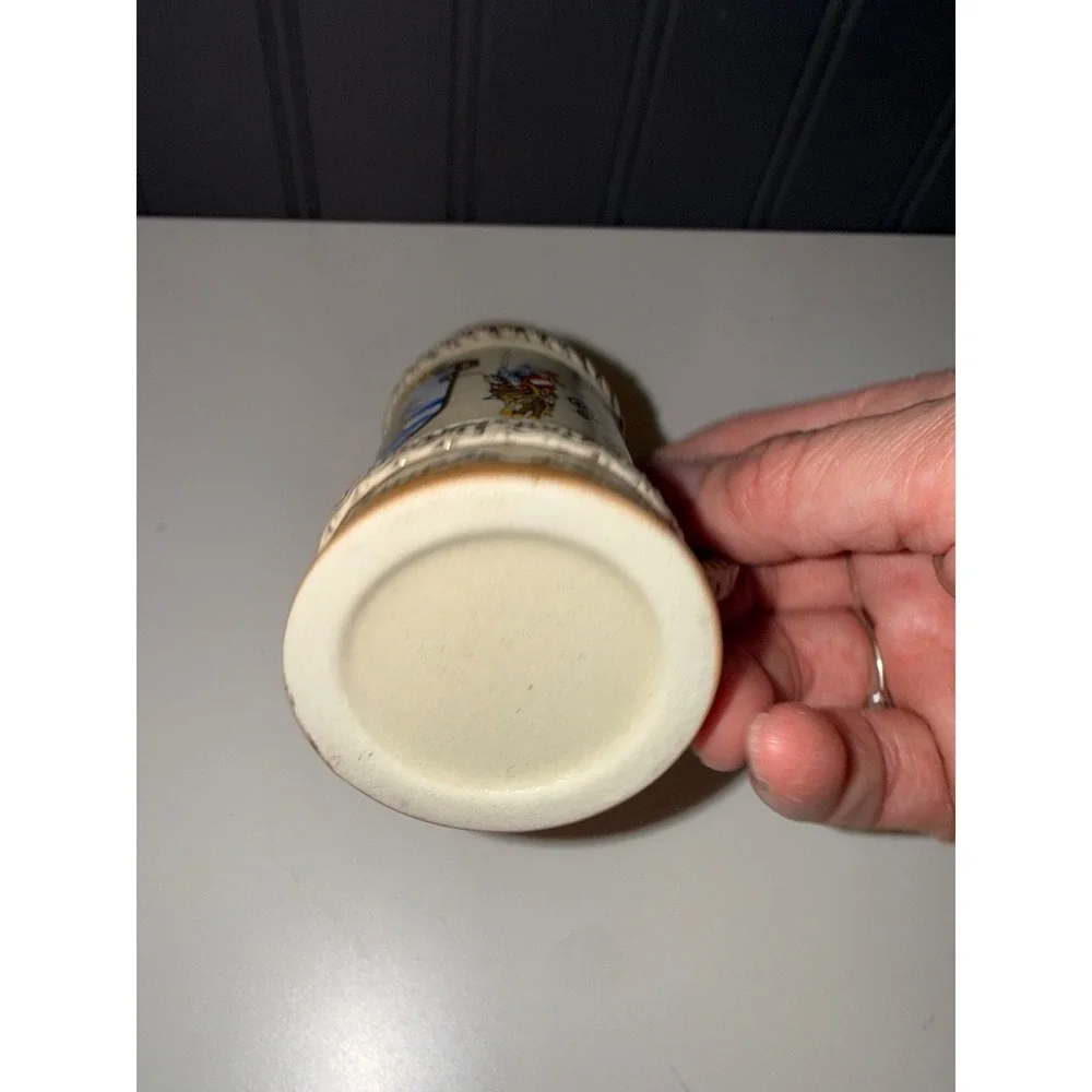 vintage mini stoneware beer stein made by King-Werks (King) in Germany